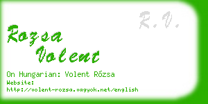 rozsa volent business card