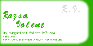 rozsa volent business card